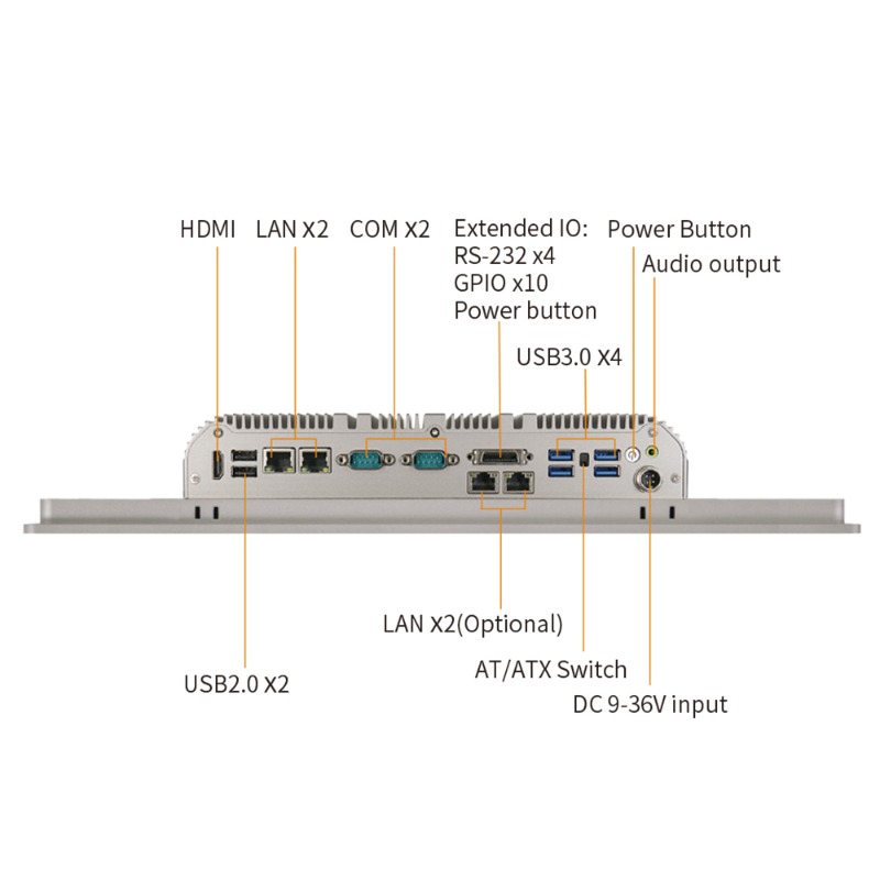 ODM OEM 19-Inch Fanless  Core  - Fanless Industrial Pc Rs485 Core I7 ulasan dan harga